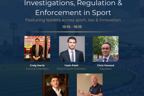 Craig Harris to speak on Investigations, Regulation & Enforcement in Sport